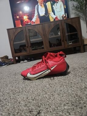 Nike Vapor Carbon Elite Football Cleats Red White Men's Size 7